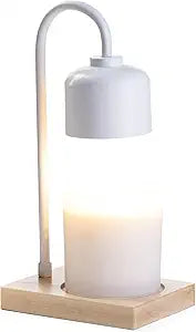 Arched Candle Warmer Lamp White & Wood - Lámpara Calentadora de Velas