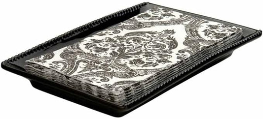 Beaded Guest Tray Black - Toallero de Invitados