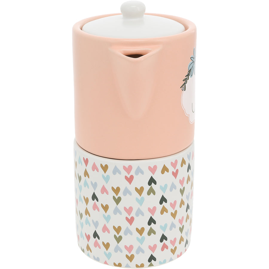 Joy Tea for One (10 oz Teapot & 10 oz Cup) - Tetera y Taza