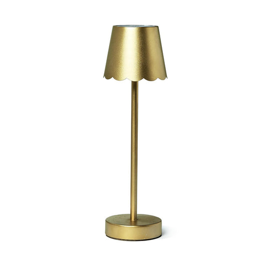 LED TABLE LAMP W/SCALLOPED EDGE  SHADE IN GB / Lámpara de mesa LED