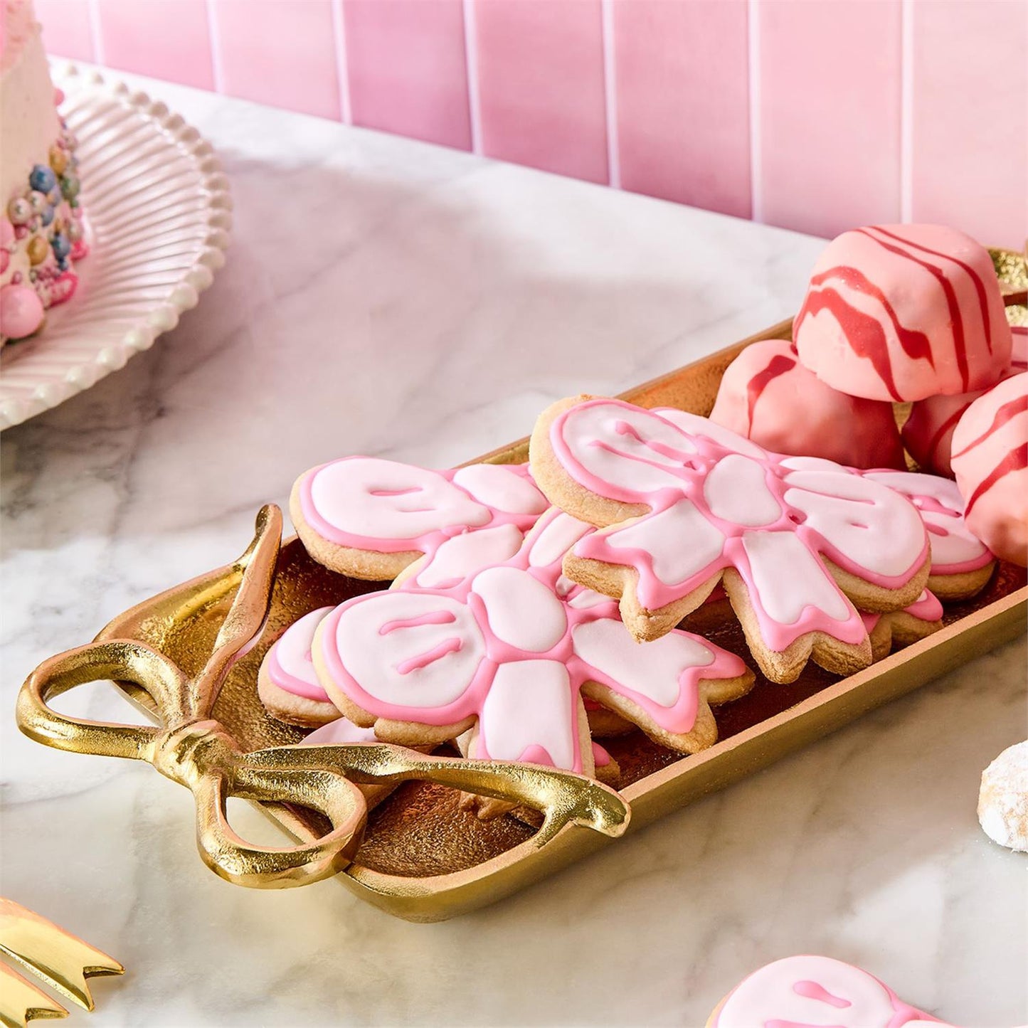 Gold Bows Serving Trays - Bandejas