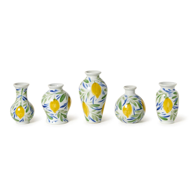 Hand Painted Mini Lemon Vases - Jarrones