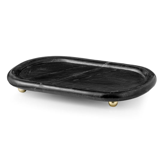 Temari Black Marble Tray