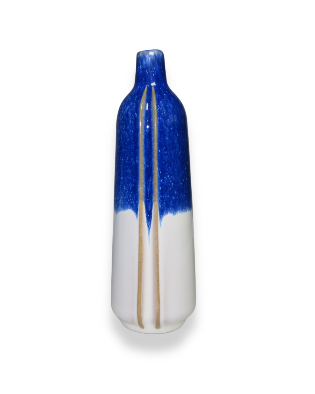 Reactive Glaze Mini Blue And White Vases - Jarrones