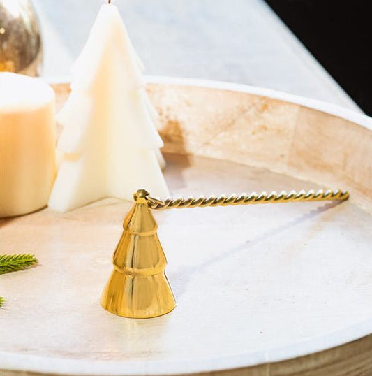 Gold Xmas Tree Snuffer - Apagavelas