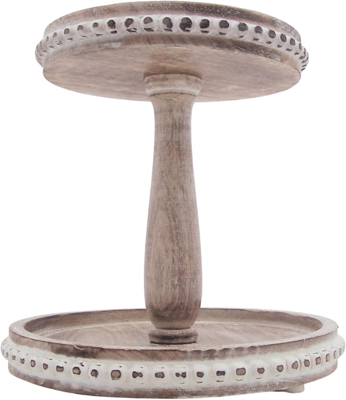 Round 2 Tier Wooden Riser - Plataforma redonda de madera de 2 niveles