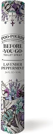 Poo-Pourri Before-You-Go Toilet Spray, lavanda y menta, tamaño de viaje 10 ml - Lavanda, menta y cítricos