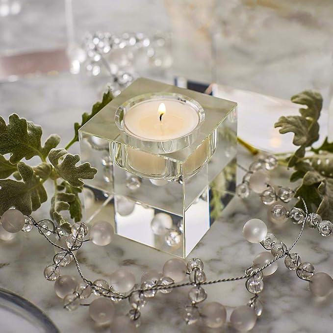T-LIGHT SQUARE CRYSTAL CLEAR 2X2