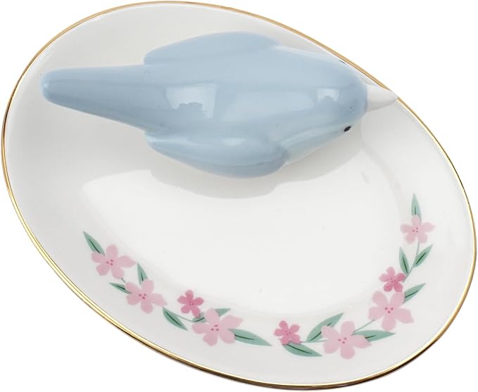 Blue Bird Ceramic Ring Holder - Soporte para Anillos
