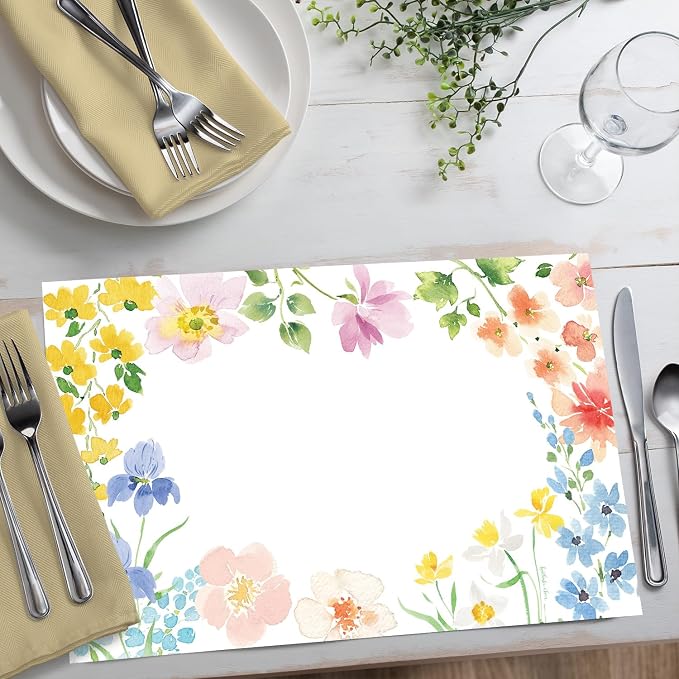 Watercolor Florals Placemats - Manteles Individuales