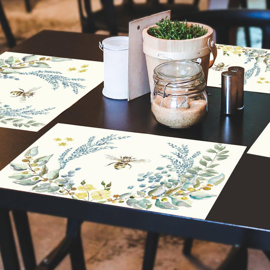 Bee Crest Paper Placemats - Manteles de Papel