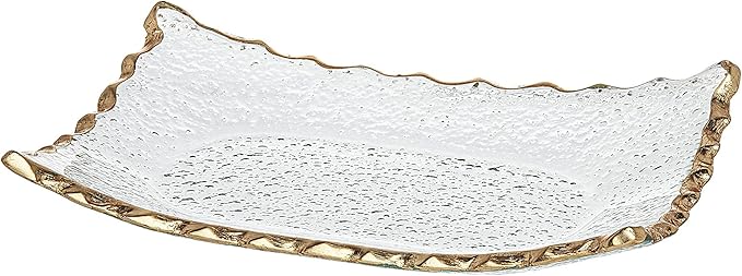 Bandeja para servir Godinger en color dorado gamma, 8 x 6 pulgadas