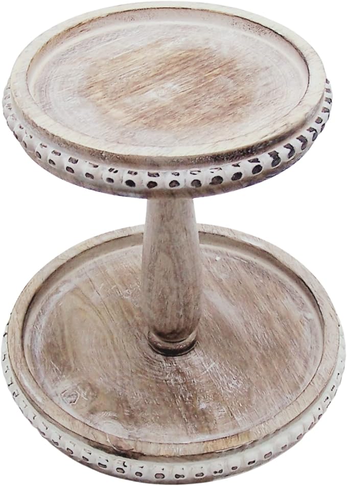 Round 2 Tier Wooden Riser - Plataforma redonda de madera de 2 niveles