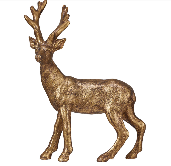 Resin Deer, Gold Finish - Ciervo Dorado