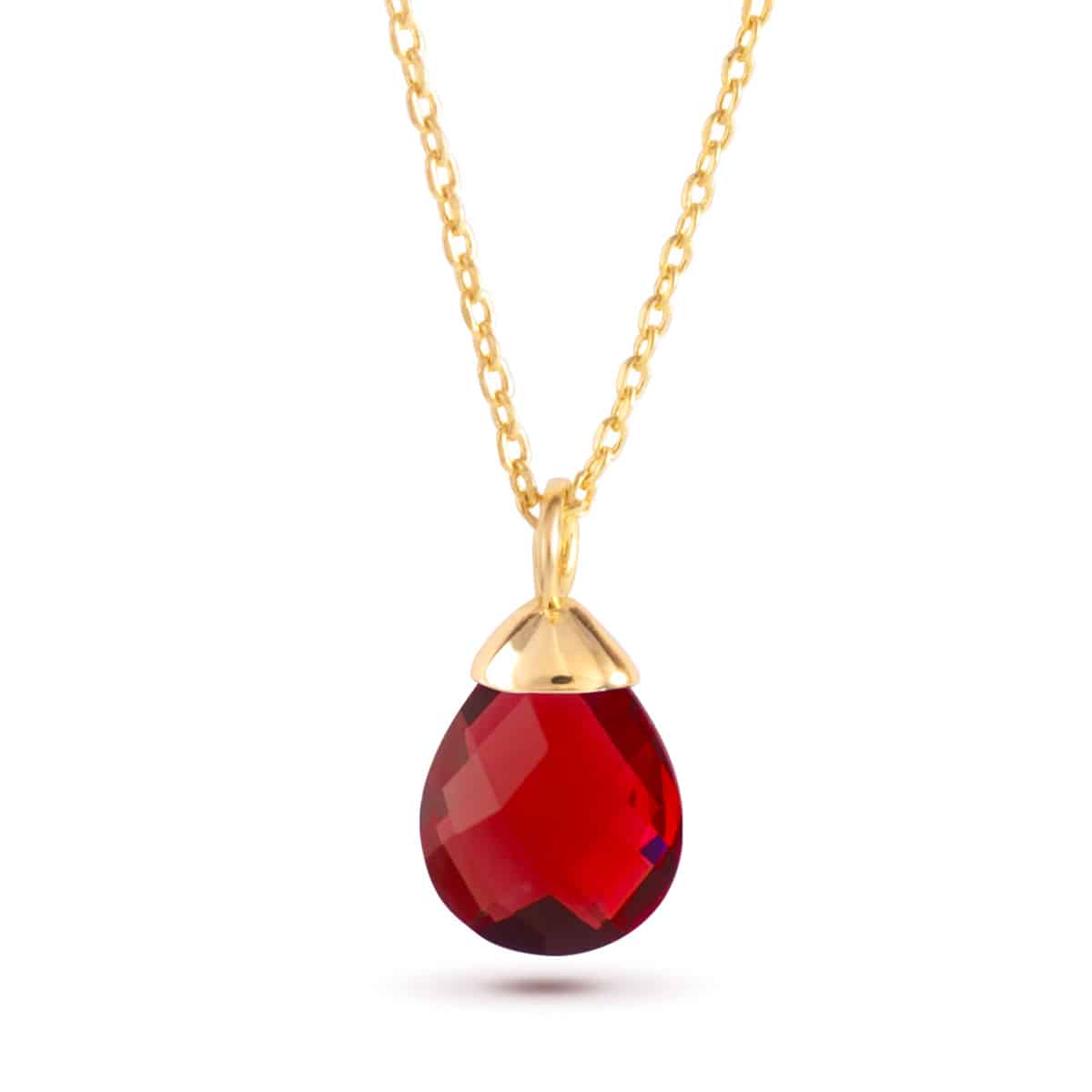July Hanging Gold Charm Necklace - Collar