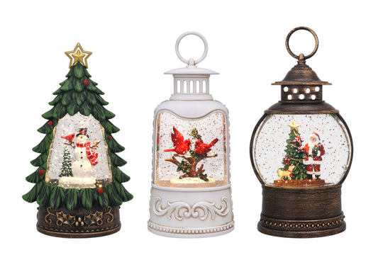 Christmas Holiday Harmony Glitter Lantern - Adorno Navideño
