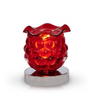 TOUCH ELECTRIC OIL BURNER-GLASS GLOBE RED