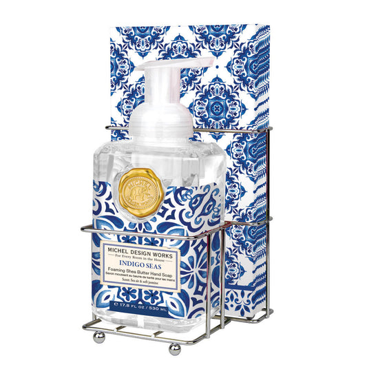 Indigo Seas Foaming Hand Soap & Napkin Set