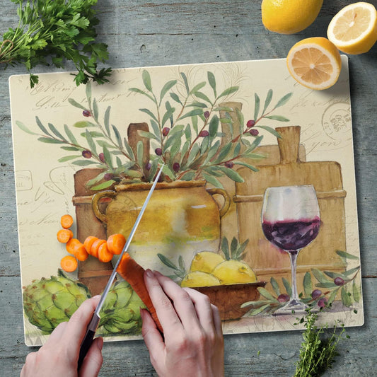 Rustic Wine Cutting Board - Tabla de Cortar