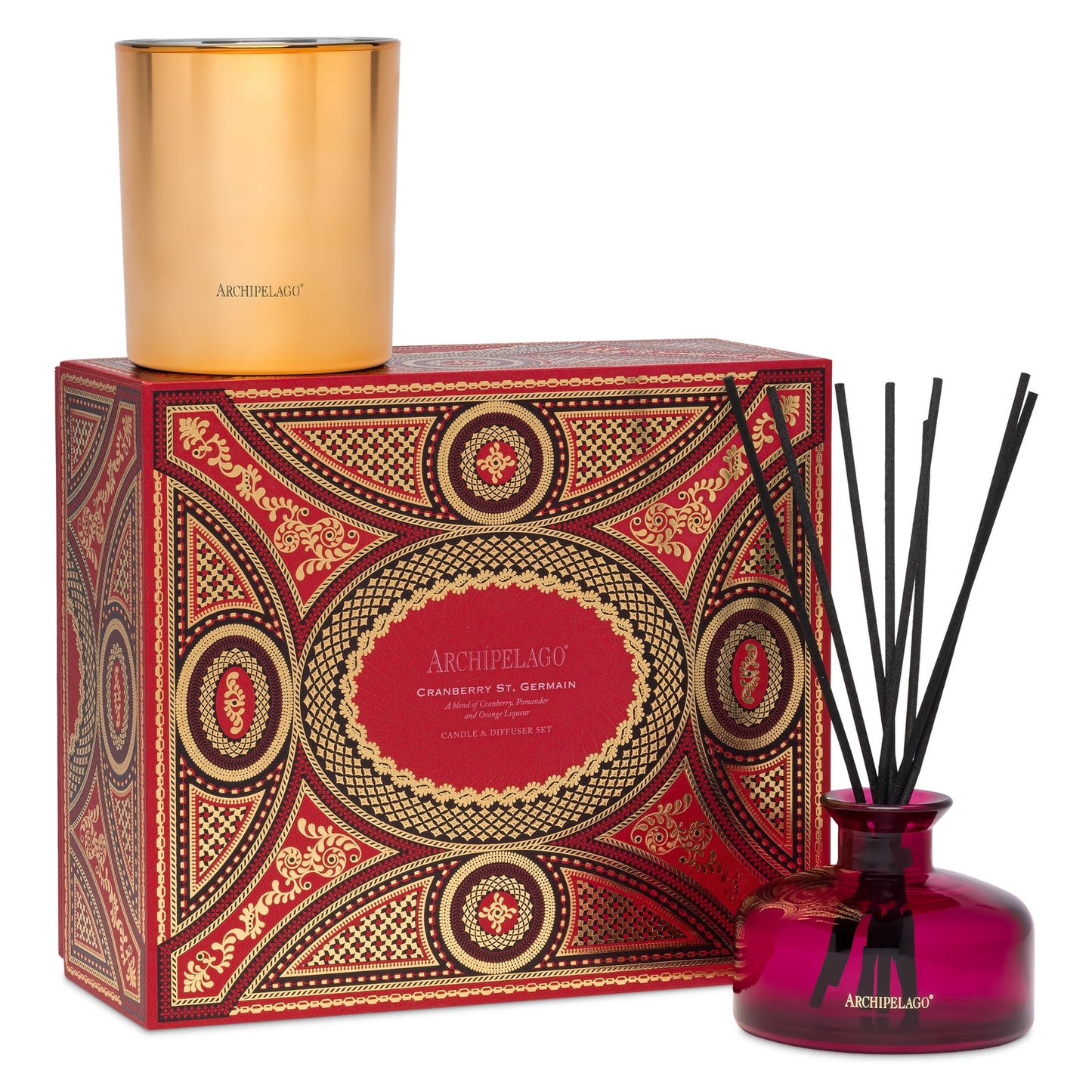 Cranberry St. Germain Candle & Diffuser Gift Set