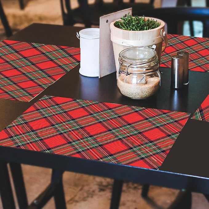 Christmas Plaid Placemats - Manteles Individuales