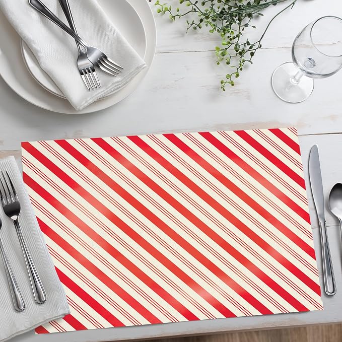 Peppermint Stripes Placemats - Manteles Individuales