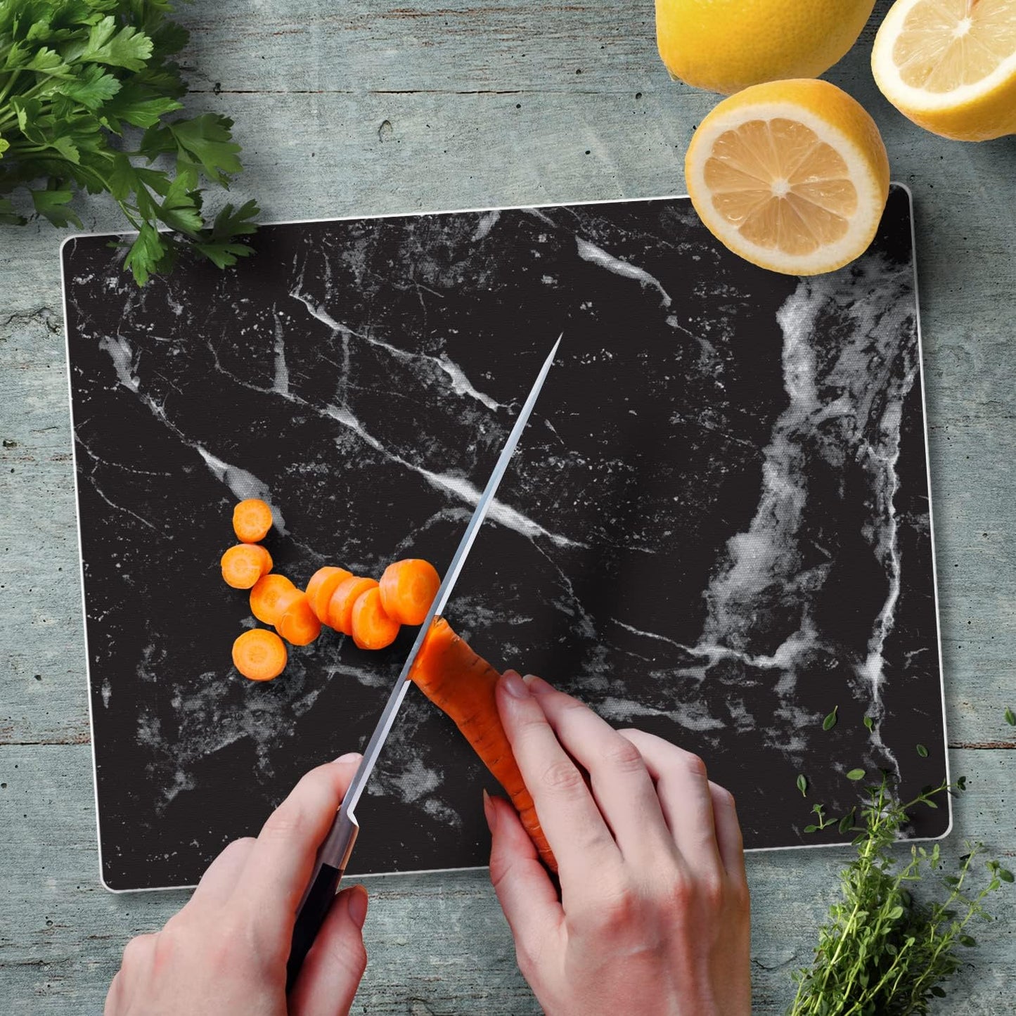 Black Marble Design Cutting Board - Tabla de Cortar