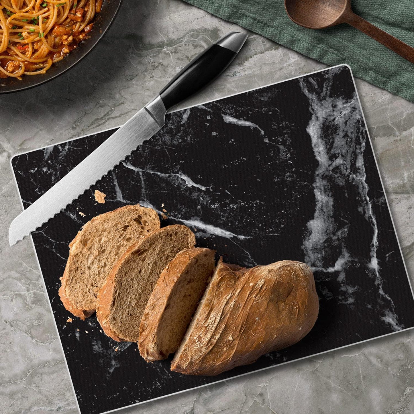 Black Marble Design Cutting Board - Tabla de Cortar