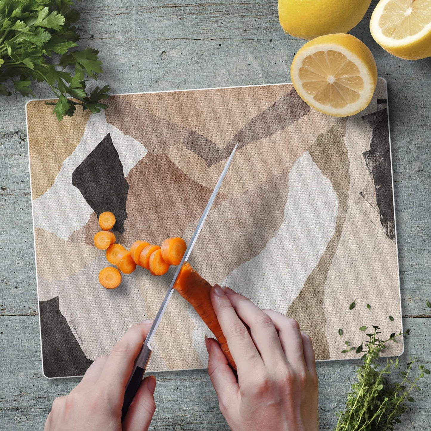 Mocha Abstract Cutting Board - Tabla de Cortar