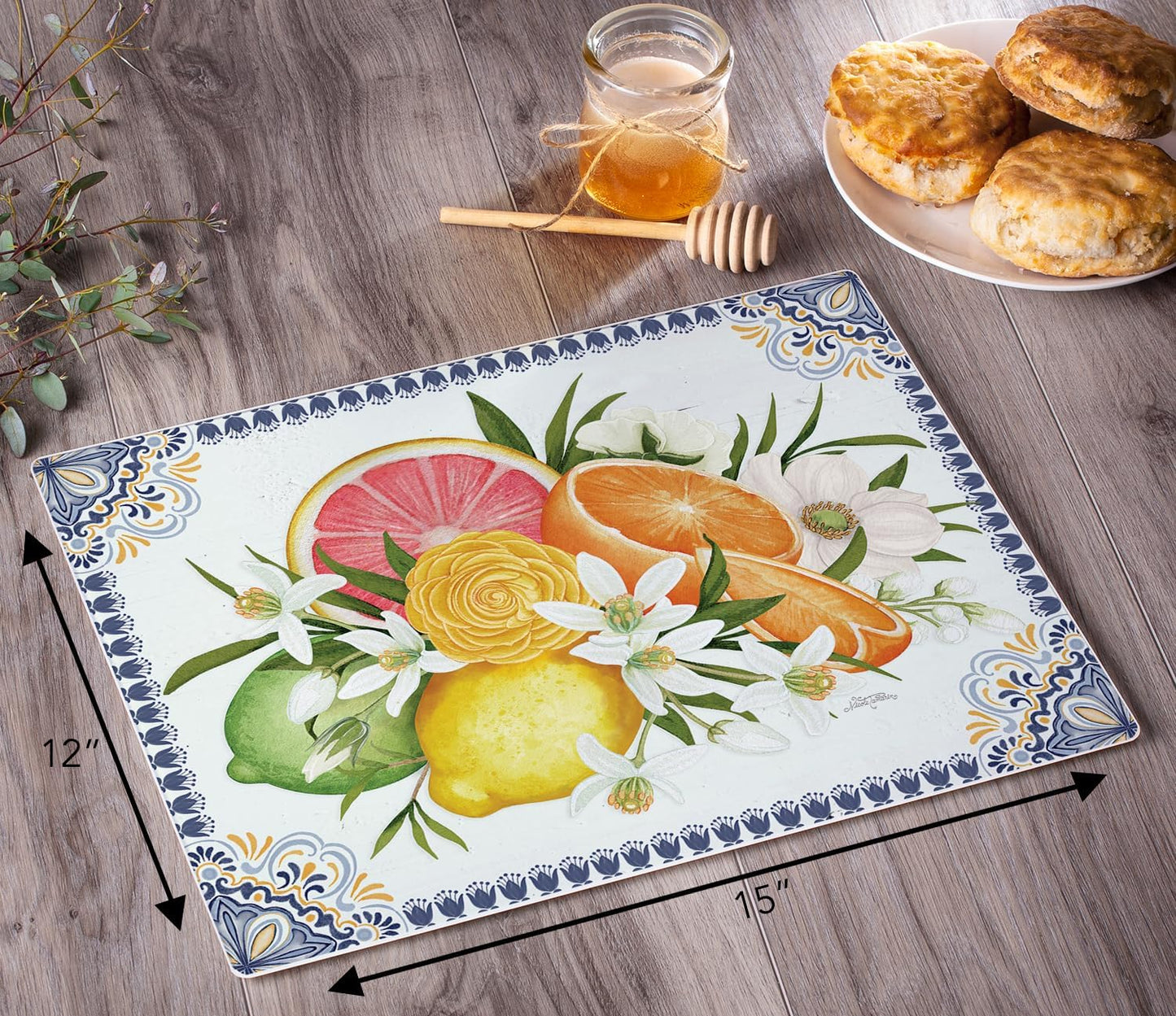 Mediterranean Citrus Cutting Board - Tabla de Cortar
