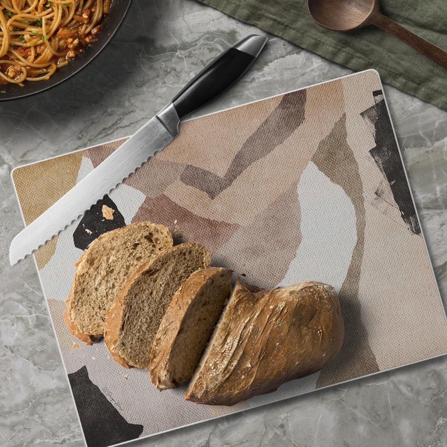 Mocha Abstract Cutting Board - Tabla de Cortar