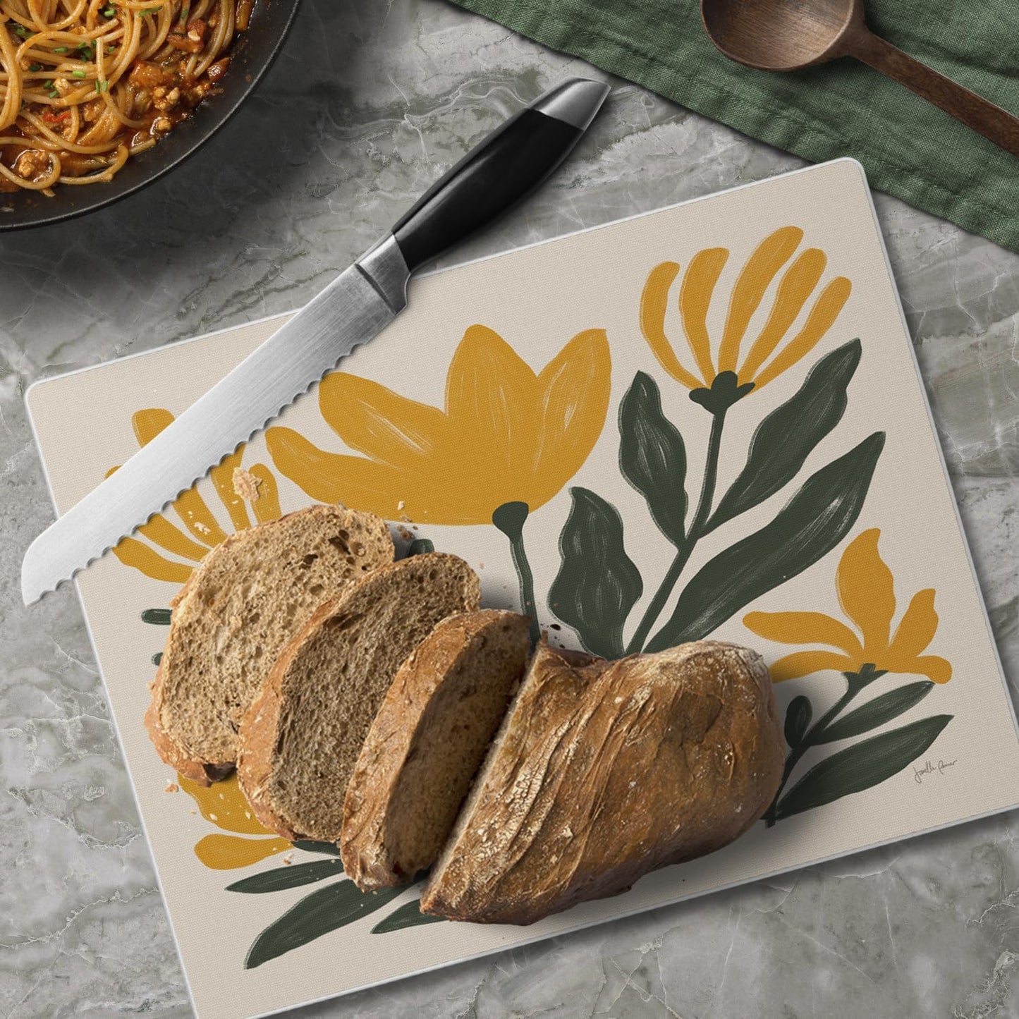 Yellow Petals Cutting Board - Tabla de Cortar
