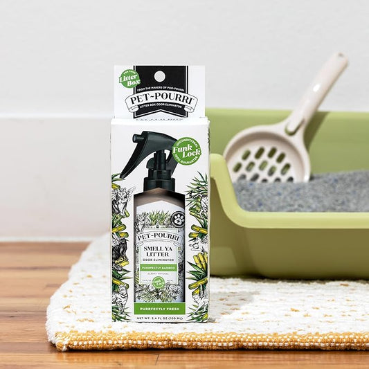 Pet-Pourri  Smell Ya Litter Box Odor Freshener Spray, Bamboo, 3.4 Fl Oz - (recomendado por veterinarios)