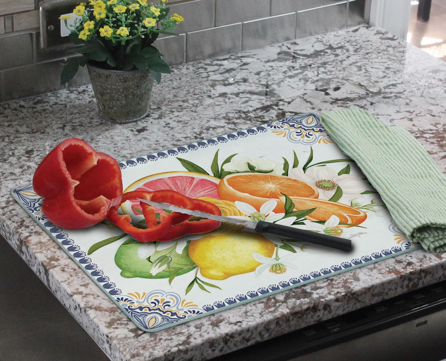 Mediterranean Citrus Cutting Board - Tabla de Cortar