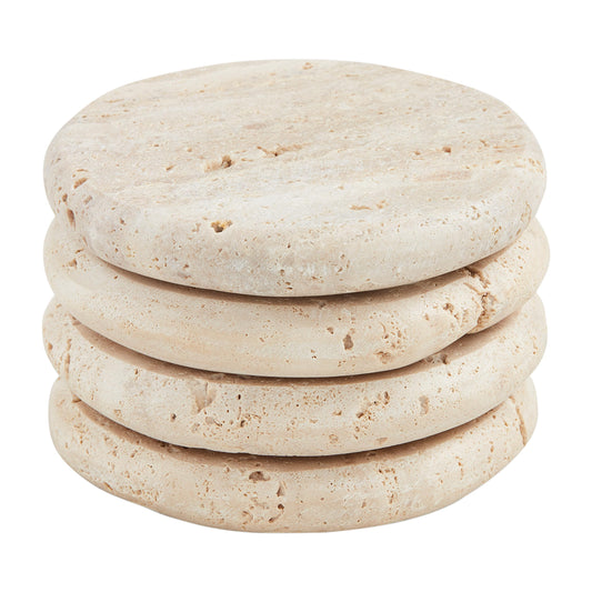 CREAM TRAVERTINE COASTER (UNIDAD)