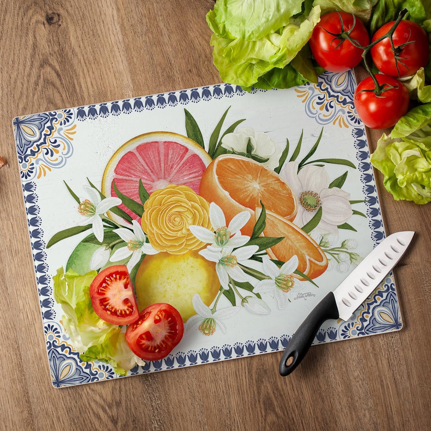 Mediterranean Citrus Cutting Board - Tabla de Cortar