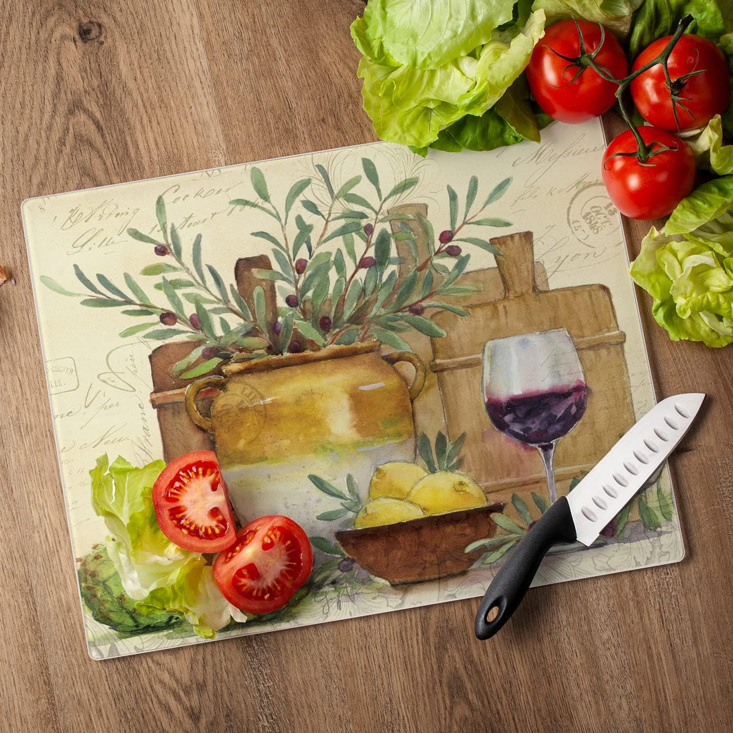 Rustic Wine Cutting Board - Tabla de Cortar
