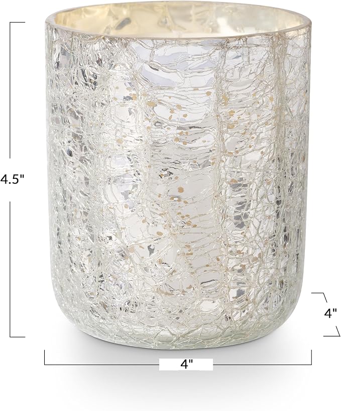 Balsam & Cedar Small Boxed Crackle Glass Candle