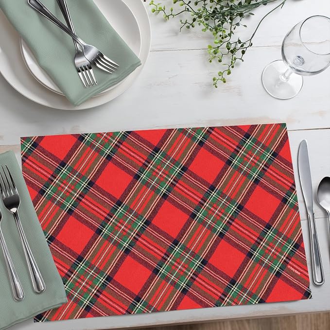 Christmas Plaid Placemats - Manteles Individuales