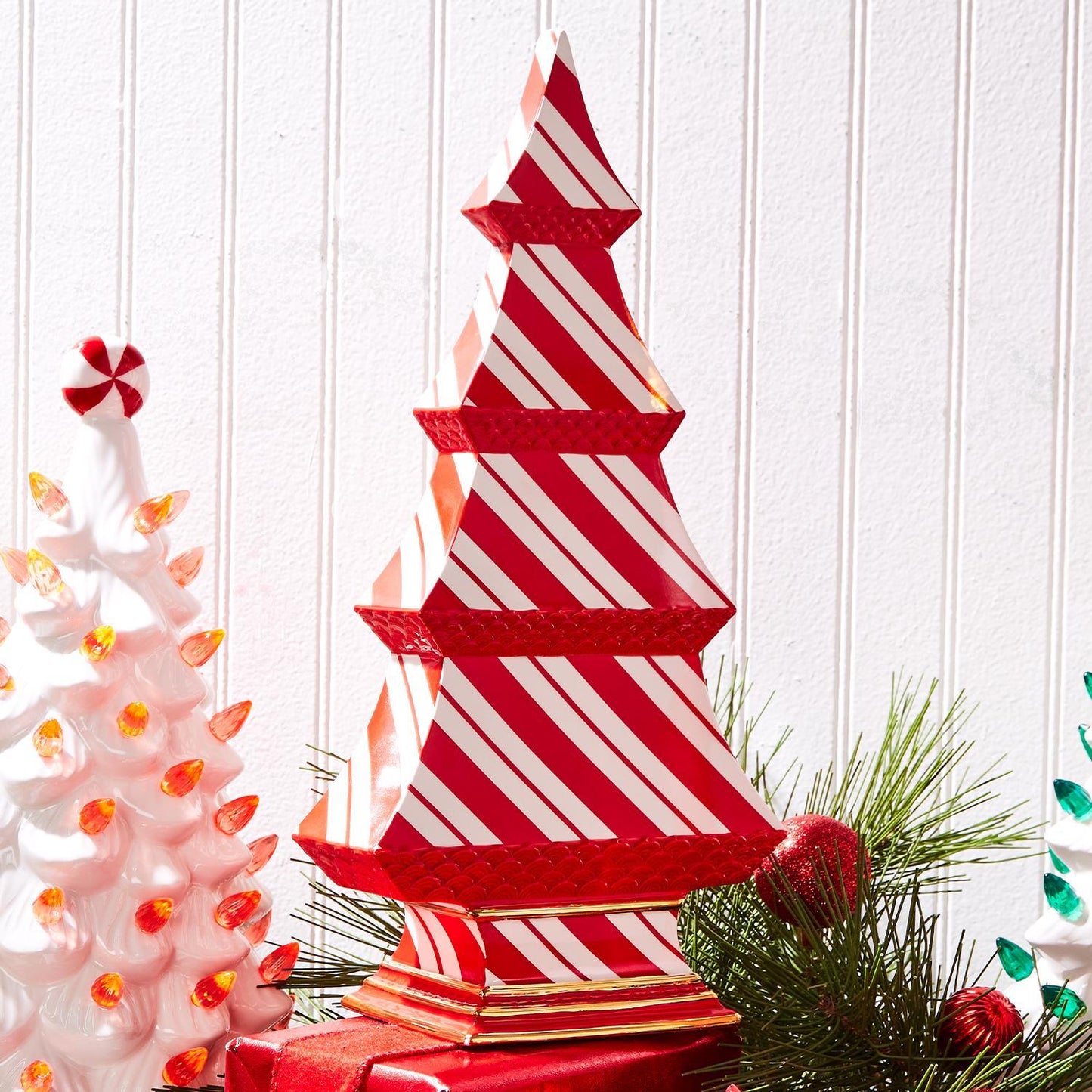 Peppermint Twist Christmas Tree - Dolomite