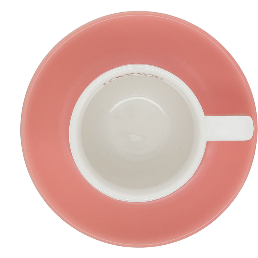 LOVE YOU-2.5 OZ ESPRESSO CUP AND SAUCER - Taza
