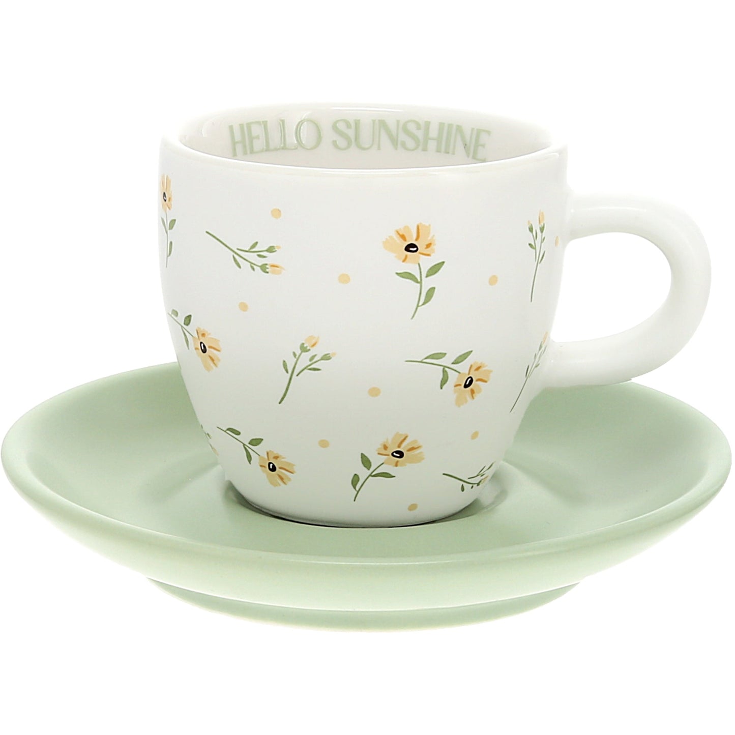 Hello Sunshine 2.5 oz Espresso Cup and Saucer - Taza