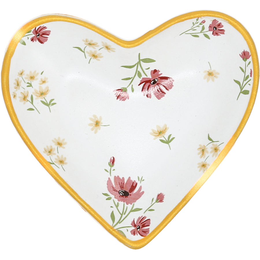 Love You 2.5" Trinket Dish & 5mm Cubic Zirconia Stud Earring Set - Juego de Aretes y Mini Joyero