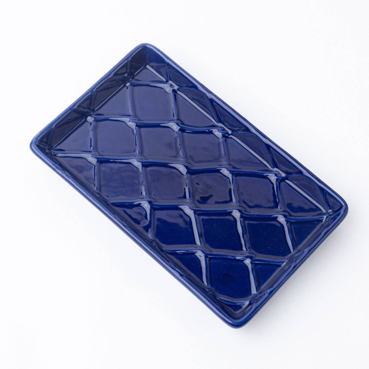 Textured Guest Towel Tray - Navy - Bandeja para toallas de invitados
