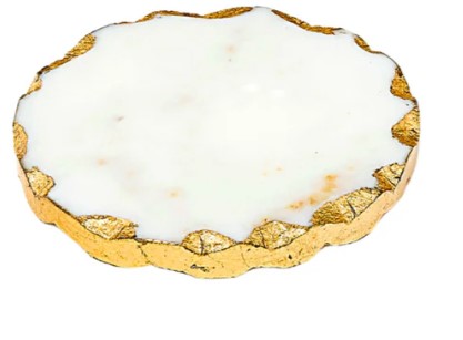 posavasos - Lavi Marble Gold Organic Edge Coaster Set