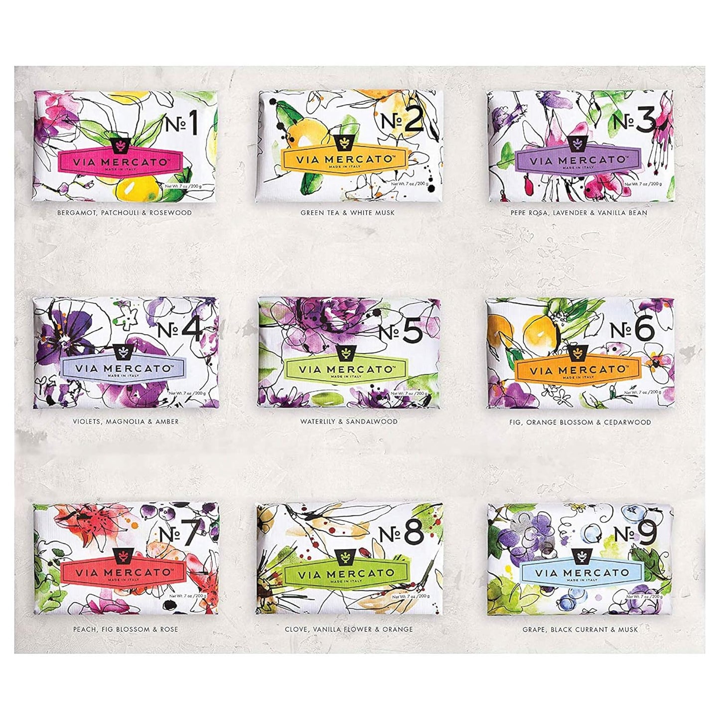 Via Mercato Soap Bar No. 1 - Bergamot, Patchouli & Rosewood - Jabón en Barra