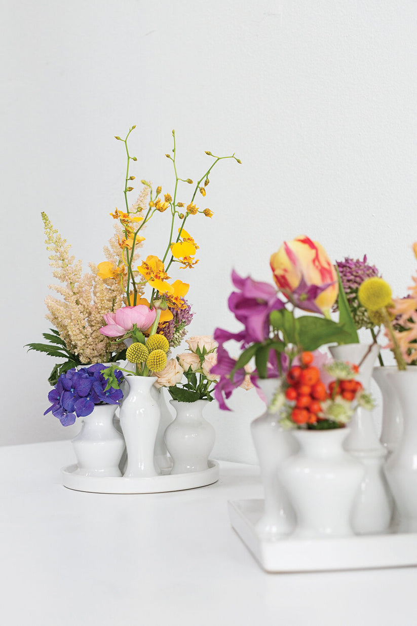 Multi Vase w/6 Sections - Jarrón