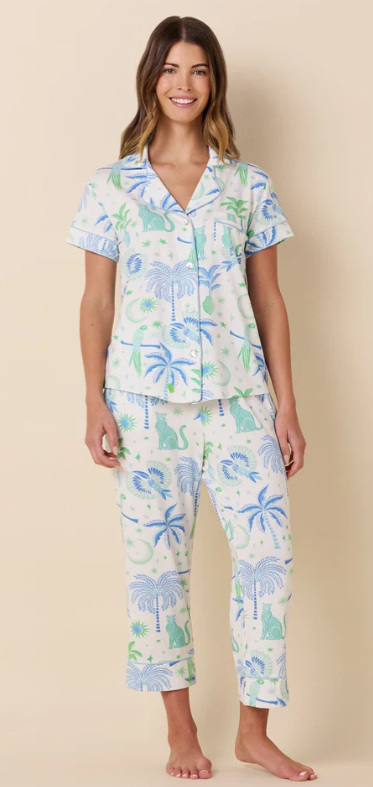 Toucan Terrace Pima Knit Capri Set Medium