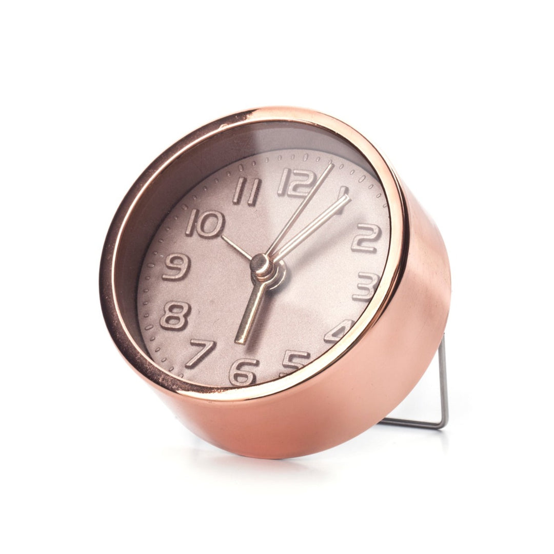 Reloj despertador de oro y cobre