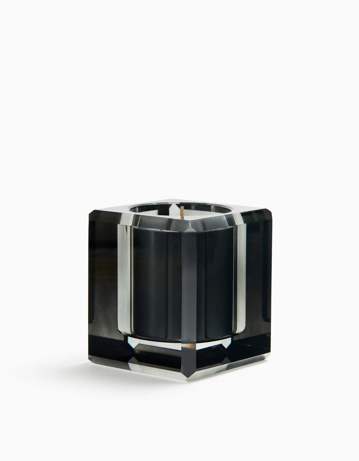 Smoked Crystal Candle Holder Prosecco Votive - Vela con envase de cristal